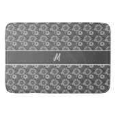 Floral Pattern Monogrammed Badmat (Voorkant)