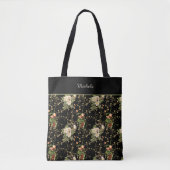 Floral Pattern Monogrammed Canvas tas (Voorkant)