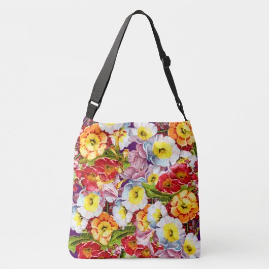  Floral Pattern  Nice Spring Primrose Crossbody Tas (Achterkant)