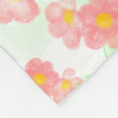 Floral pattern no1 fleece deken (Hoek)