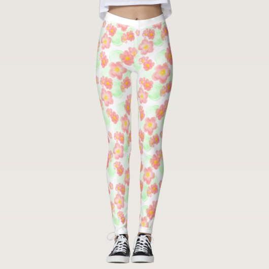 Floral pattern no1 leggings (Voorkant)