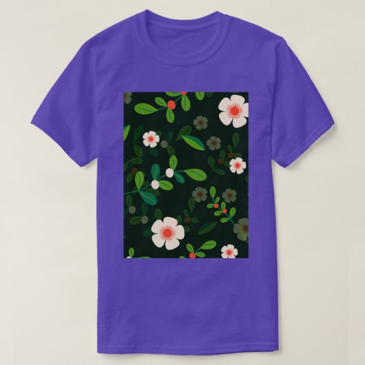 Floral Pattern of Renewal Sterkte and vibration T-shirt (Design voorkant)
