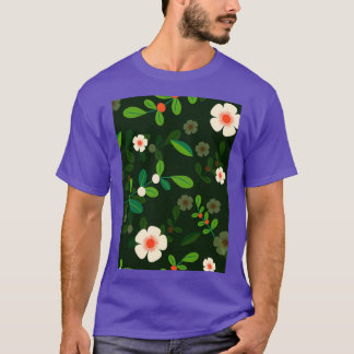 Floral Pattern of Renewal Sterkte and vibration T-shirt