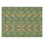 Floral pattern on a dark green background  tafelkleed (Voorkant (Horizontaal))