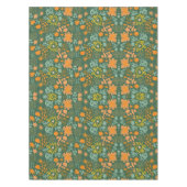 Floral pattern on a dark green background  tafelkleed (Voorkant)