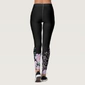 Floral Pattern on Black Leggings (Achterkant)