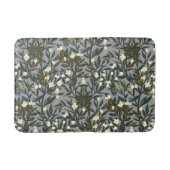 Floral pattern on  dusty blue-gray background badmat (Voorkant)