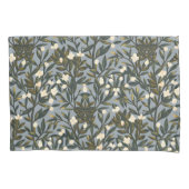 Floral pattern on  dusty blue-gray background kussensloop (Voorkant-Links)