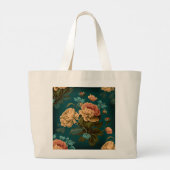 FLORAL PATTERN ONTWERP GROTE TOTE BAG (Achterkant)