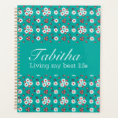 Floral Pattern op Aqua Planner (Voorkant)