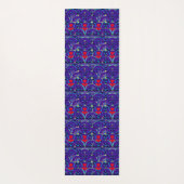 Floral Pattern | Paars en rood | Bloemen Yogamat (Achterkant)