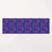 Floral Pattern | Paars en rood | Bloemen Yogamat (Voorkant (horizontaal))