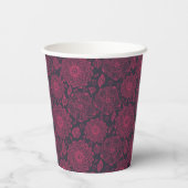 Floral Pattern Papieren Bekers (Achterkant)