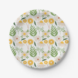 Floral Pattern Papieren Bordje