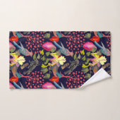 Floral Pattern Paradise Birds and Blooming Trees Bad Handdoek (Handdoek)