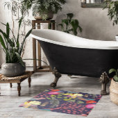 Floral Pattern Paradise Birds and Blooming Trees Badmat