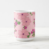 Floral pattern, pastel violet and purple, koffiemok (Center)