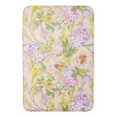 Floral Pattern Peony Mimosa Hydrangea Rozen Birds Badmat (Voorkant Verticaal)