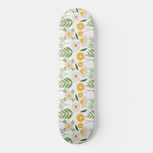 Floral Pattern Persoonlijk Skateboard (Voorkant)