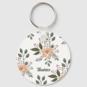 Floral Pattern - Persoonlijke Sleutelhanger (Voorkant)