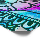 Floral Pattern Pink and Aqua Poster (Hoek)