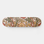 Floral Pattern Pink Designer Fabric Skateboard (Horizontaal)