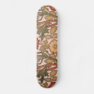 Floral Pattern  Pink Designer Fabric Skateboard