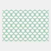 Floral Pattern Pink Green and Grey Inpakpapier Vel (Voorkant)