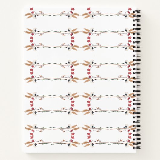 Floral Pattern Plan Notitieboek (Achterkant)