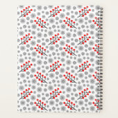 Floral Pattern Planner Red Gray Scandinavian (Achterkant)