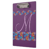 Floral Pattern Pop Art Monogram Klembord (Links)