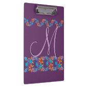 Floral Pattern Pop Art Monogram Klembord (Rechts)