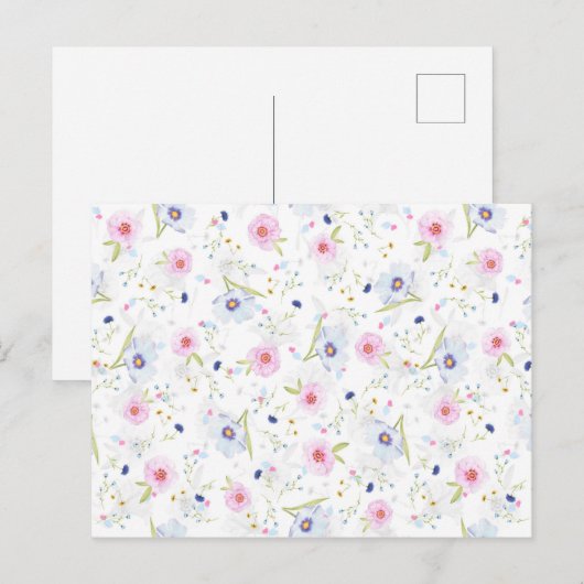 Floral Pattern Post Kaart (Voorkant / Achterkant)