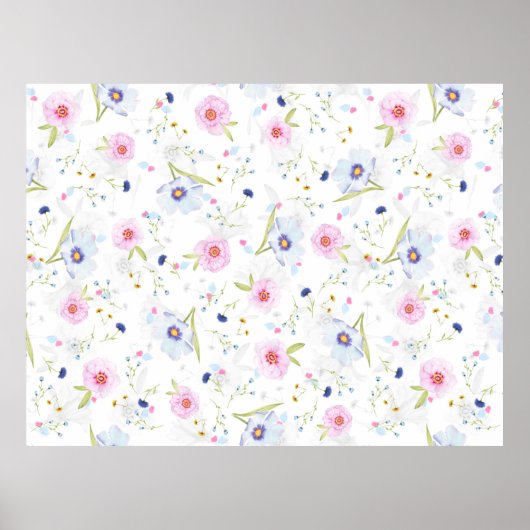  Floral Pattern Poster (Voorkant)