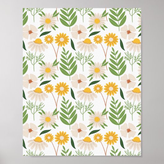 Floral Pattern Poster (Voorkant)
