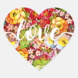  Floral Pattern  Primrose Cute Love Hart Sticker