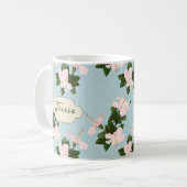 Floral Pattern Print Name Mok (Voorkant links)
