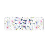 Floral Pattern Return Address Label (Voorkant)