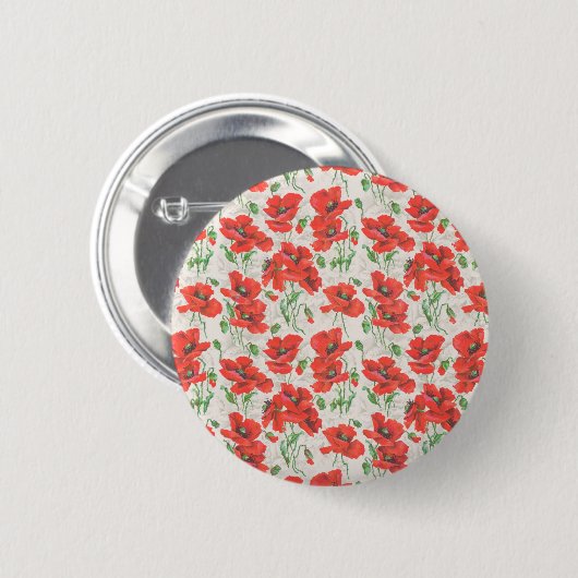  Floral Pattern Ronde Button 5,7 Cm (Voorkant /achterkant)