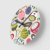 Floral Pattern Ronde Klok (Hoek)