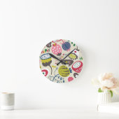 Floral Pattern Ronde Klok (Huis)