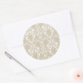Floral Pattern Ronde Sticker (Envelop)