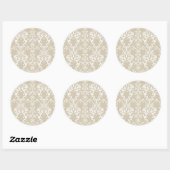 Floral Pattern Ronde Sticker (Vel)