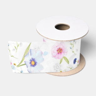 Floral Pattern Satijnen Lint