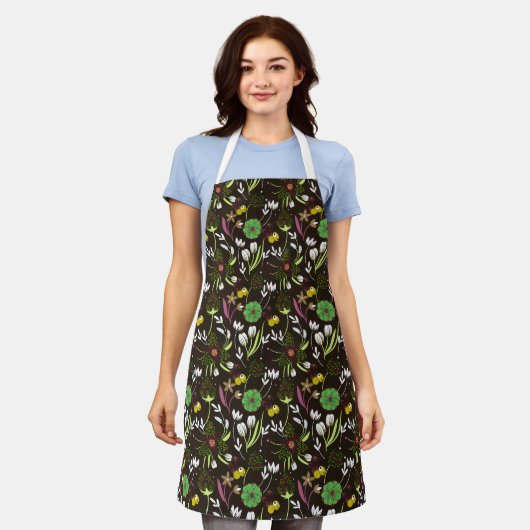 Floral Pattern Schort (Gedragen)