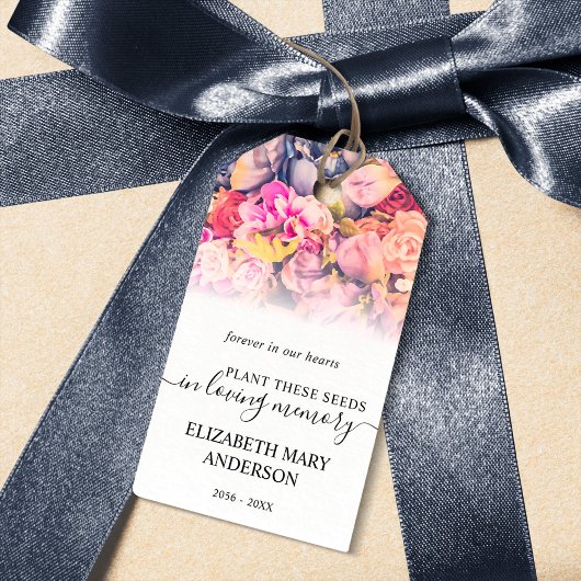 Floral Pattern Seed Packet Memorial Cadeaulabel