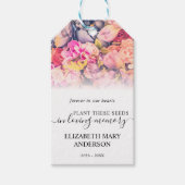 Floral Pattern Seed Packet Memorial Cadeaulabel (Voorkant)