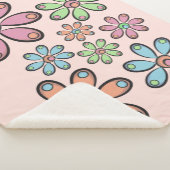 Floral Pattern Sherpa Blanket Deken (3/4)
