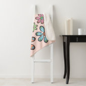 Floral Pattern Sherpa Blanket Sherpa Deken (In situ)