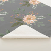 Floral Pattern Sherpa Blanket Sherpa Deken (3/4)